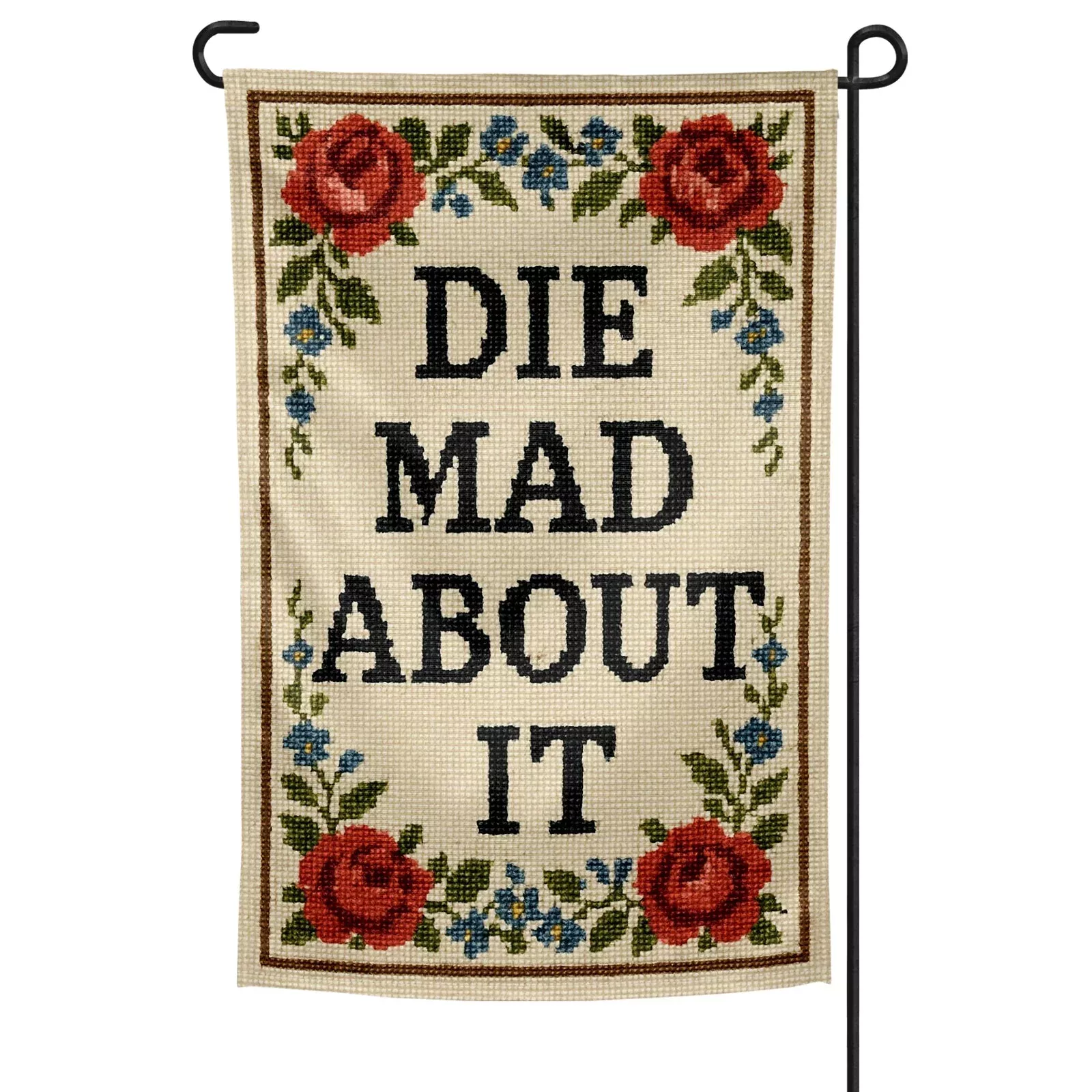 Die Mad About It Garden Flag