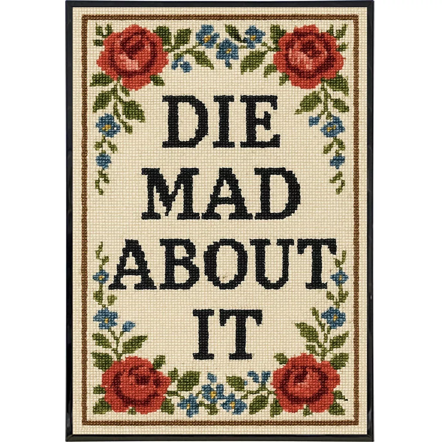 Die Mad About It Needlepoint Poster Print