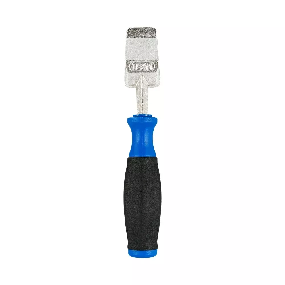 Disc Brake Piston Press Tool with Thin Wide Wedge Blade