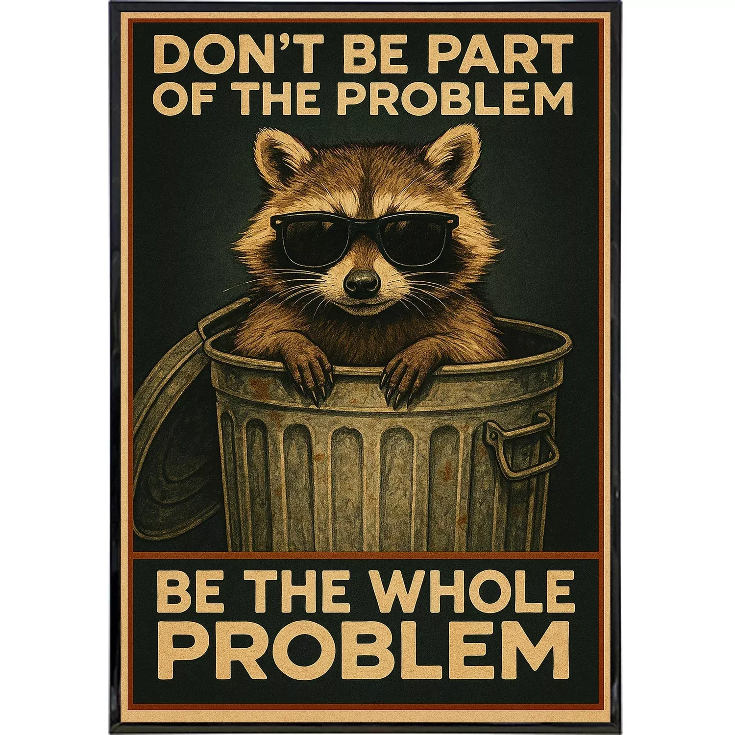 Don't Be Part of the Problem Be the Whole Problem Poster Print