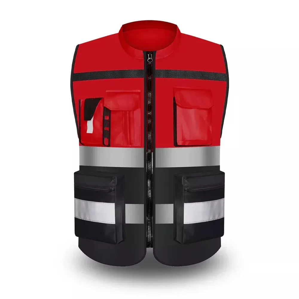 Dual Tone High Visibility Safety Vest with Multiple Pockets