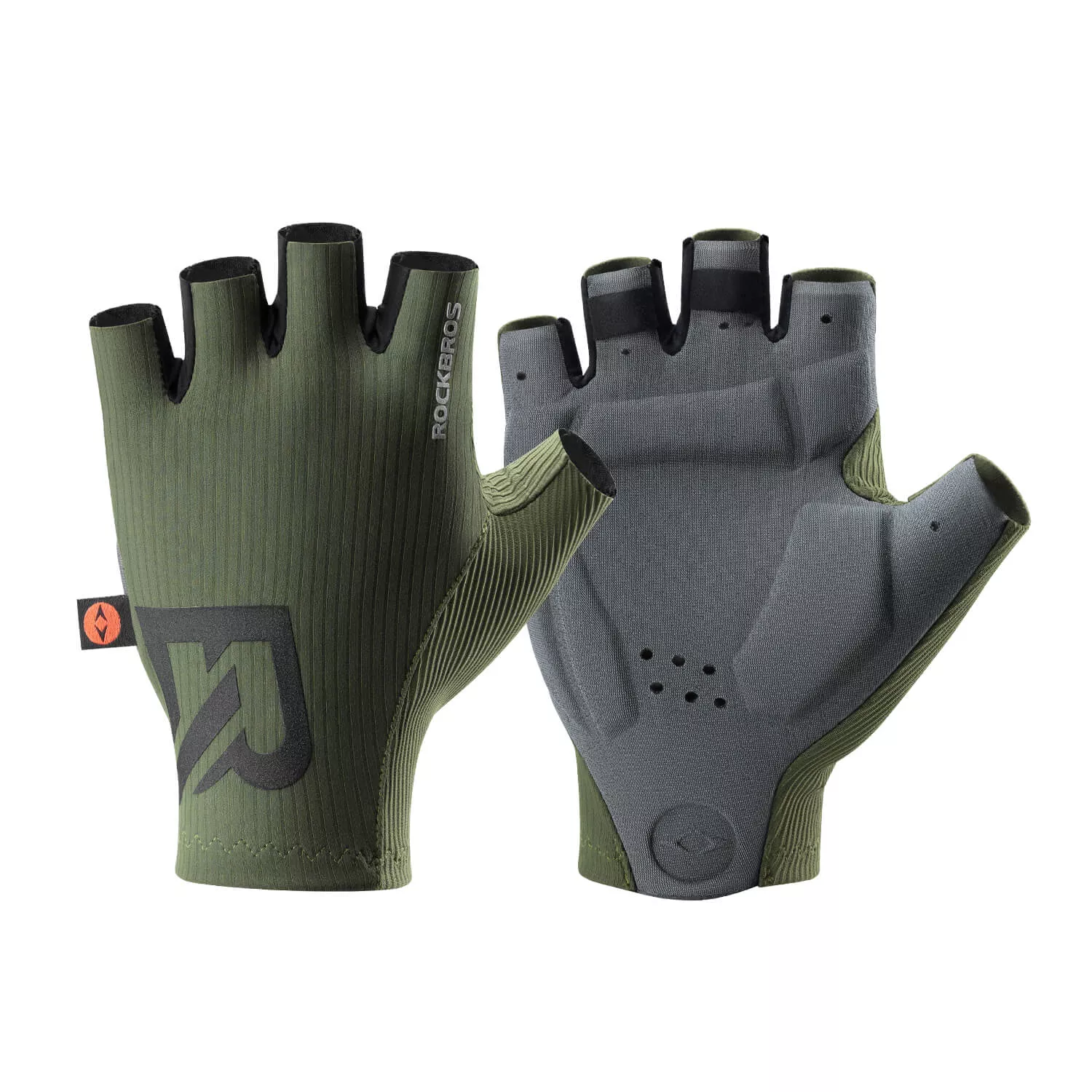 Elastic Interface Half-Finger Cycling Gloves with Padded Palm