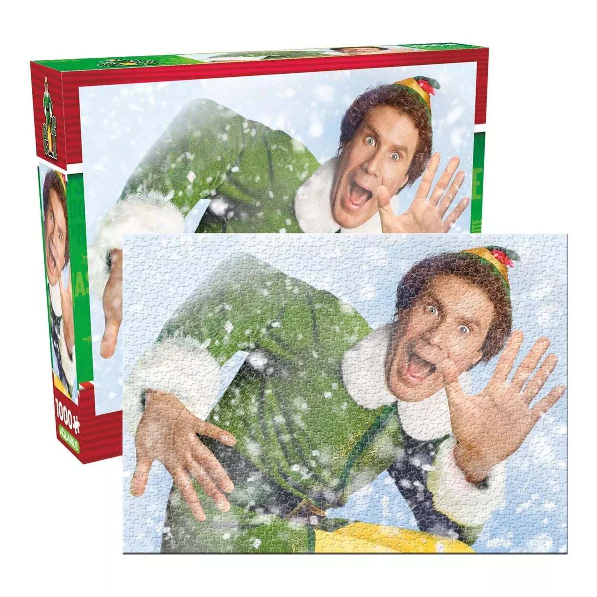 Elf 1000 Piece Glitter Snow Jigsaw Puzzle
