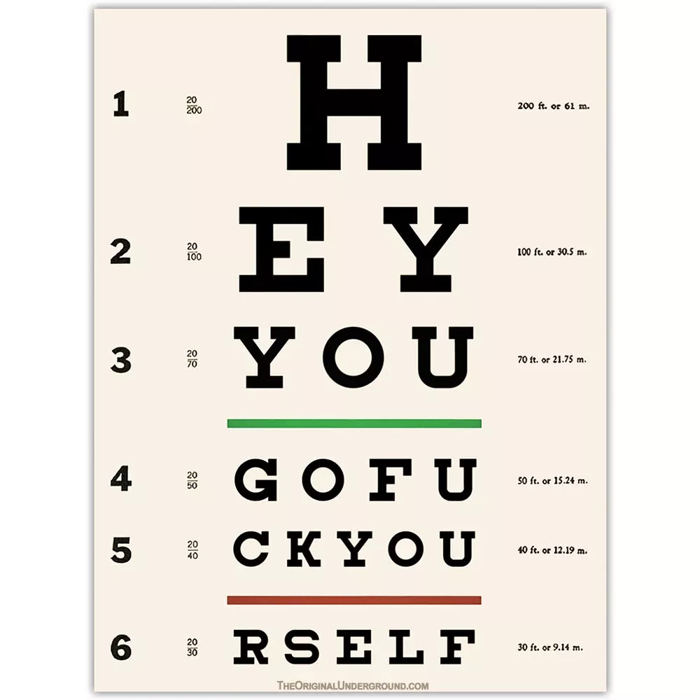 Eye Test Chart Flexible Magnet
