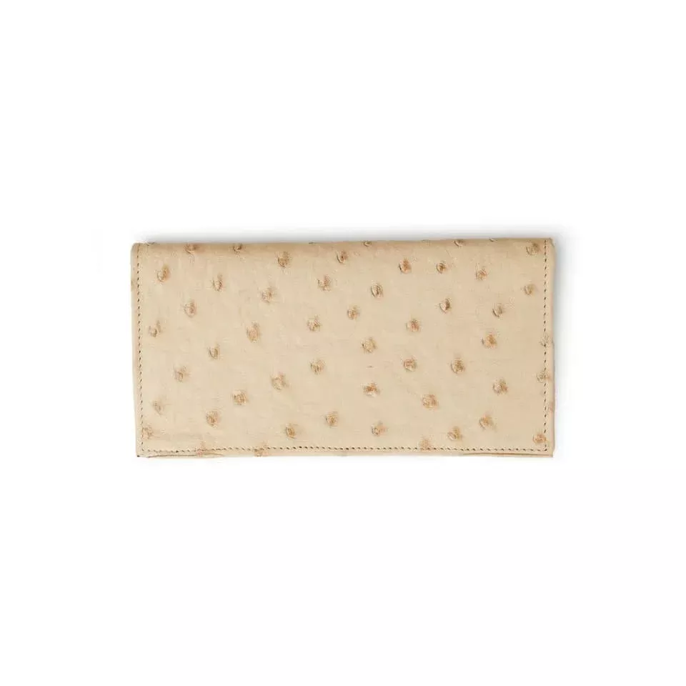 Ferrini Full Quill Ostrich Checkbook