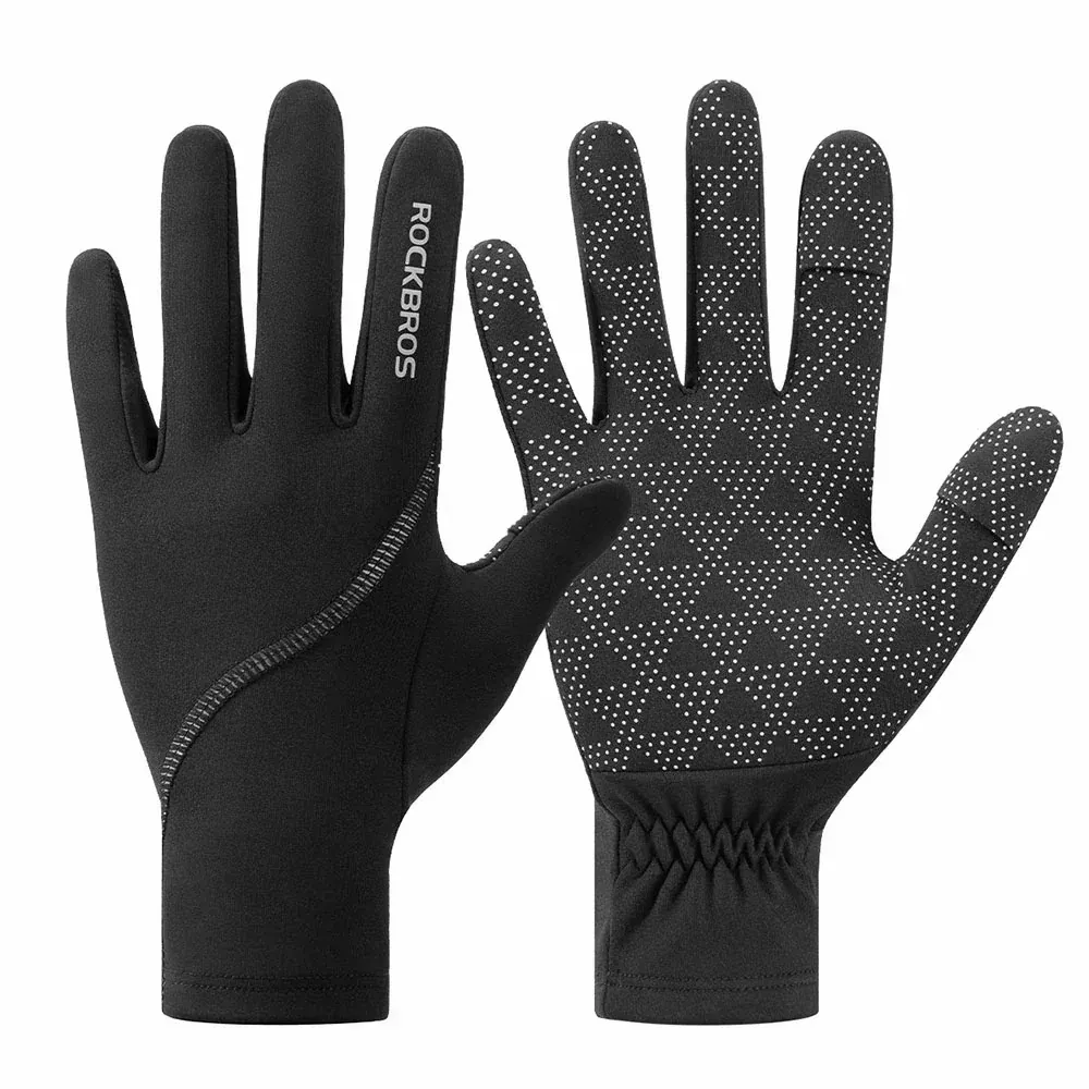 Fleece-Lined Full-Finger Cycling Gloves