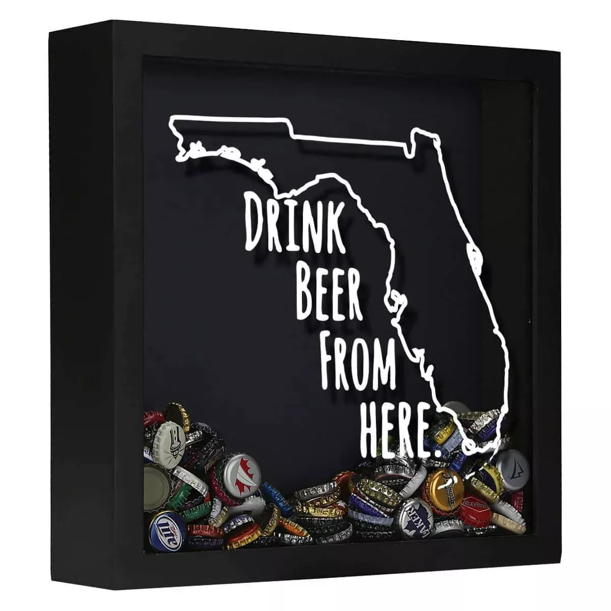 Florida Drink Beer From Here Beer Cap Shadow Box