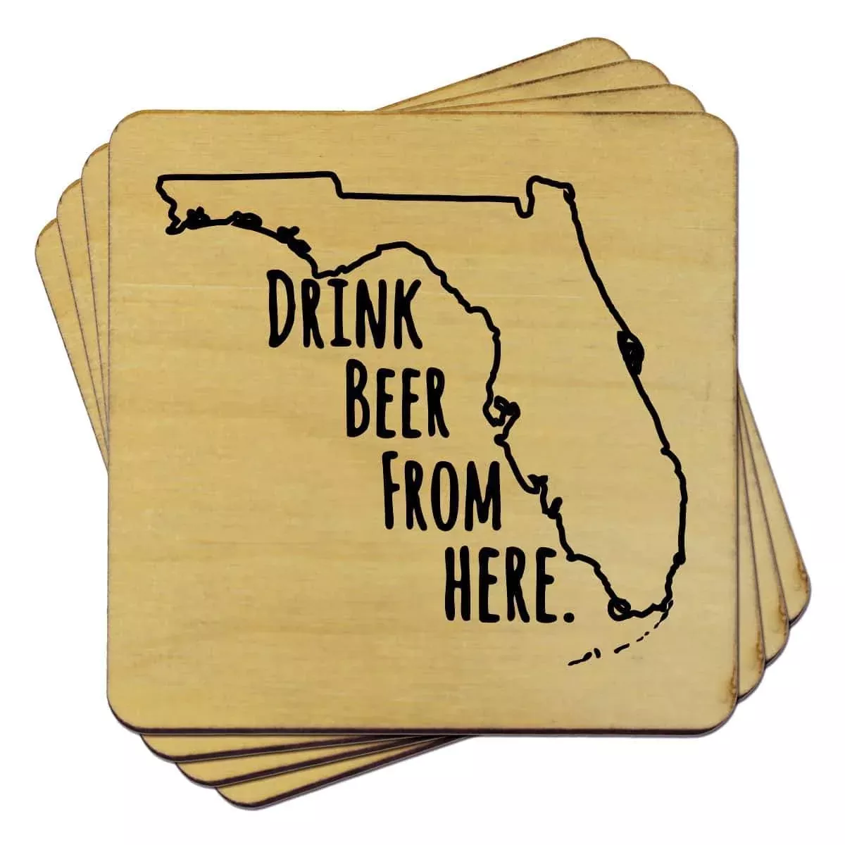 Florida Drink Beer From Here Coasters