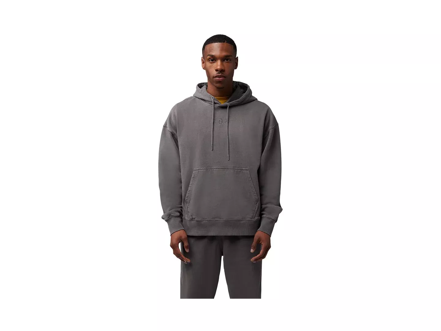 Fox Racing 25 Wordmark Hoodie Medium Grey Shirt