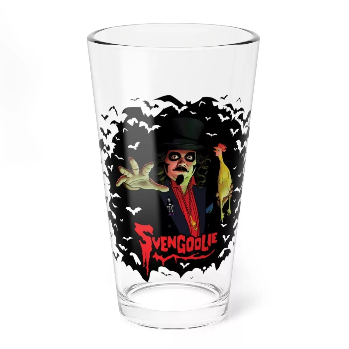 "From the Shadows" Svengoolie Pint Glass by Christopher Jones