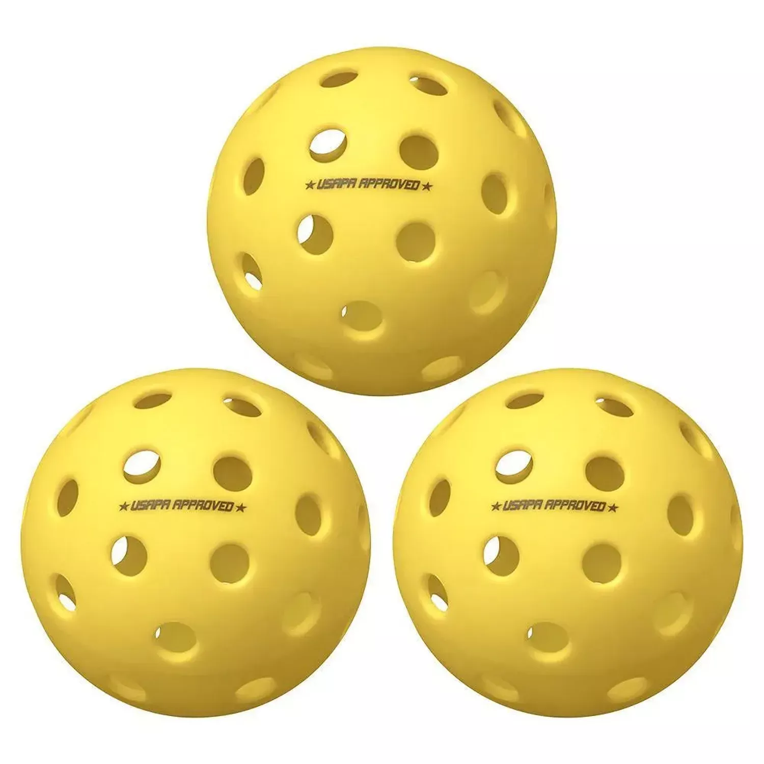 Fuse G2 Outdoor Pickleballs Yellow 3-Pack