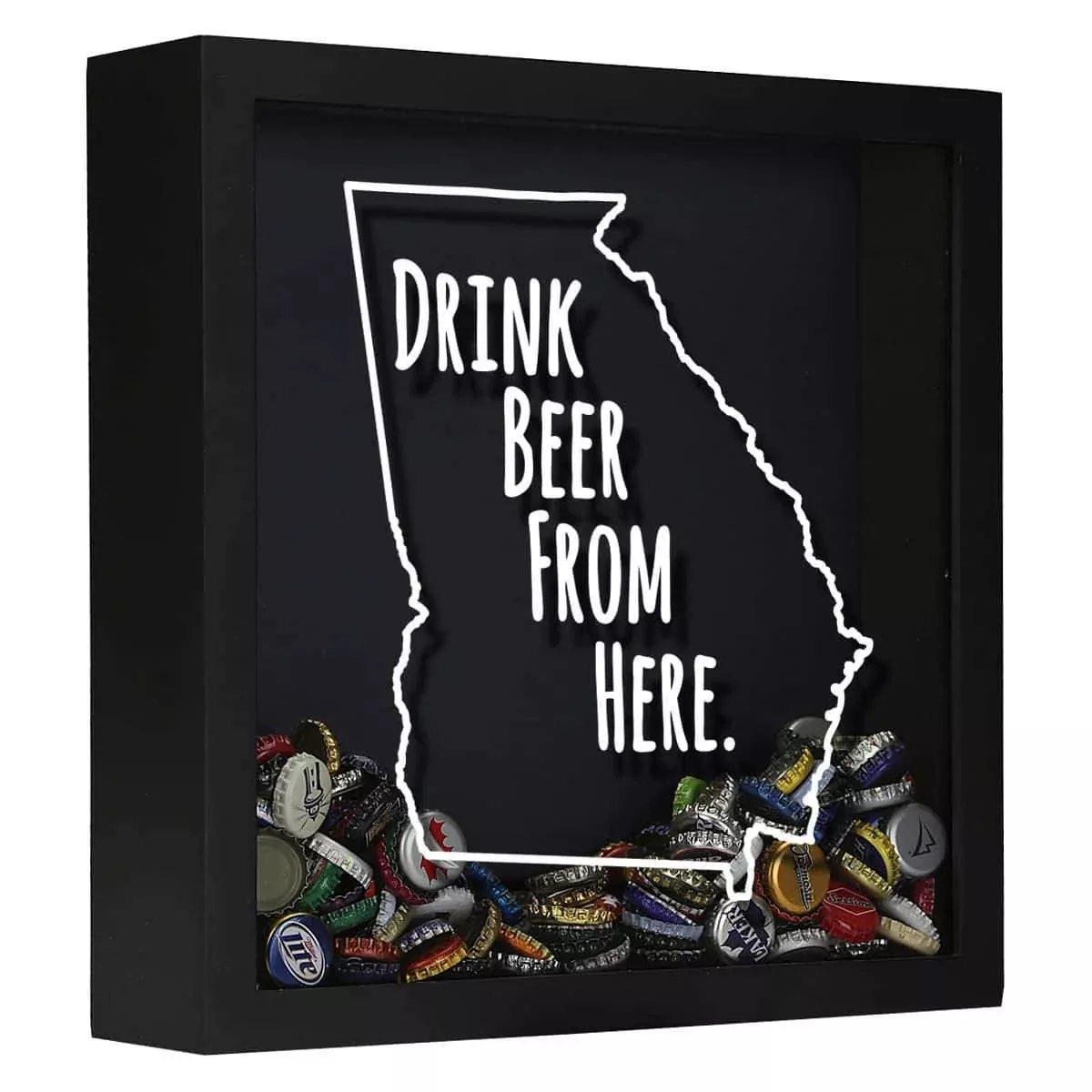 Georgia Drink Beer From Here Beer Cap Shadow Box