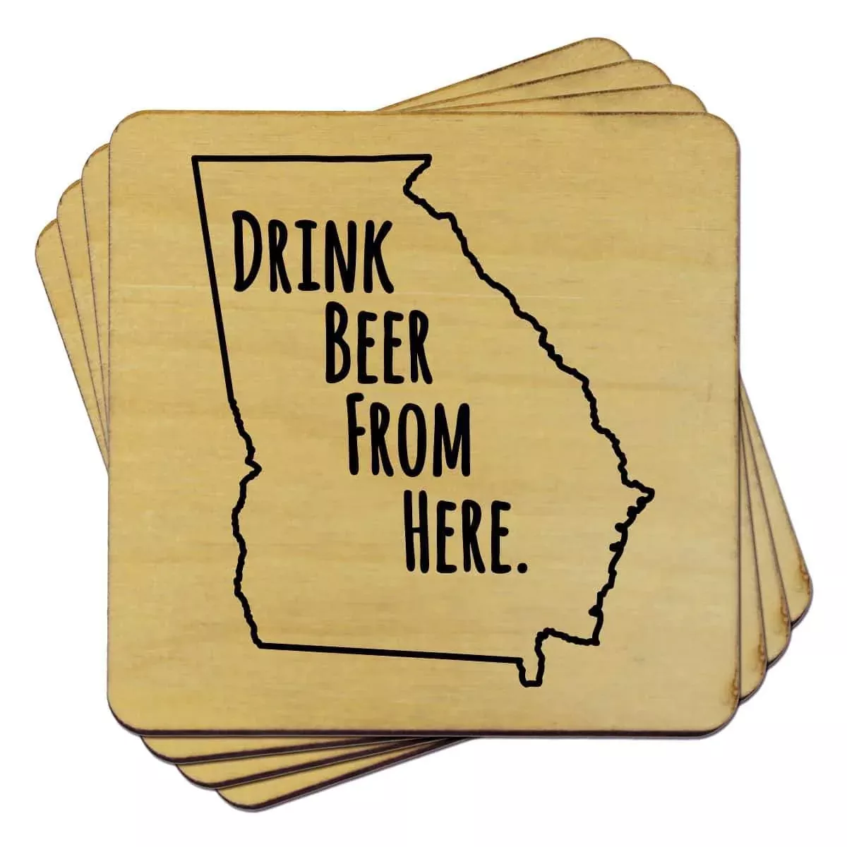 Georgia Drink Beer From Here Coasters
