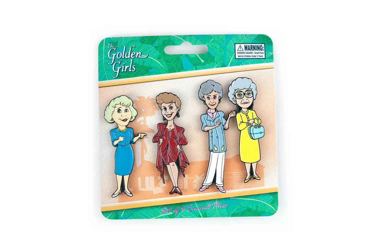 The Golden Girls 4-Piece Enamel Pin Set