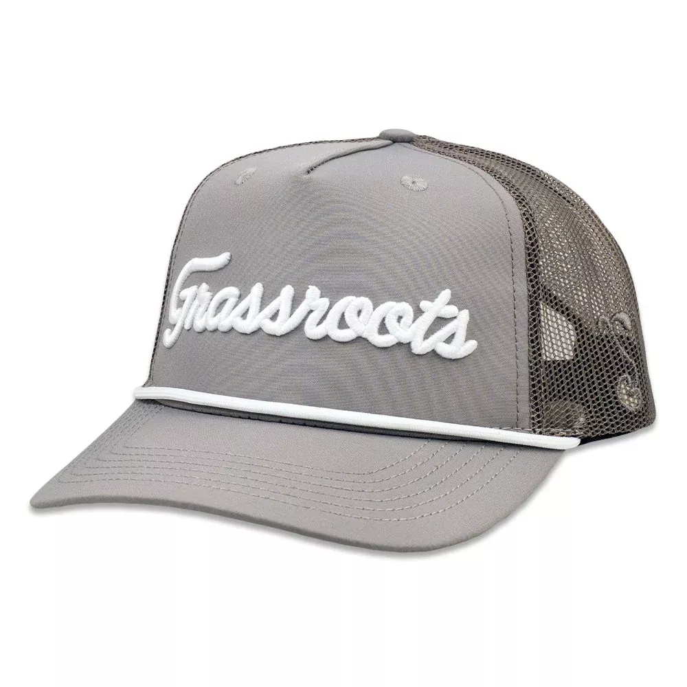 Golfroots Script Gray Mesh 501 Snapback Hat