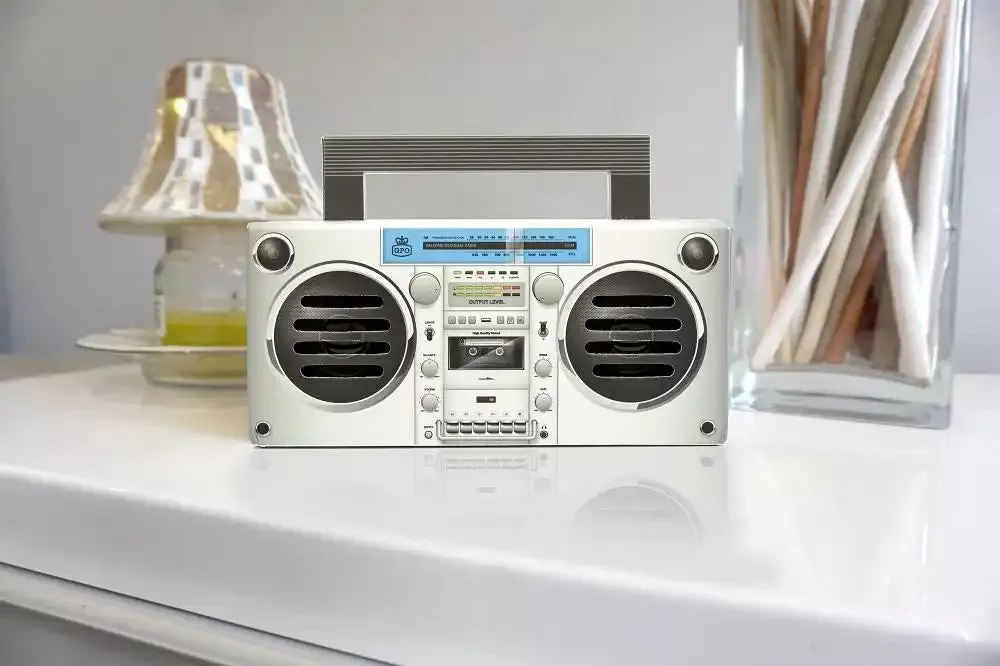 GPO Retro Bronx Mini Bluetooth Speaker - Silver
