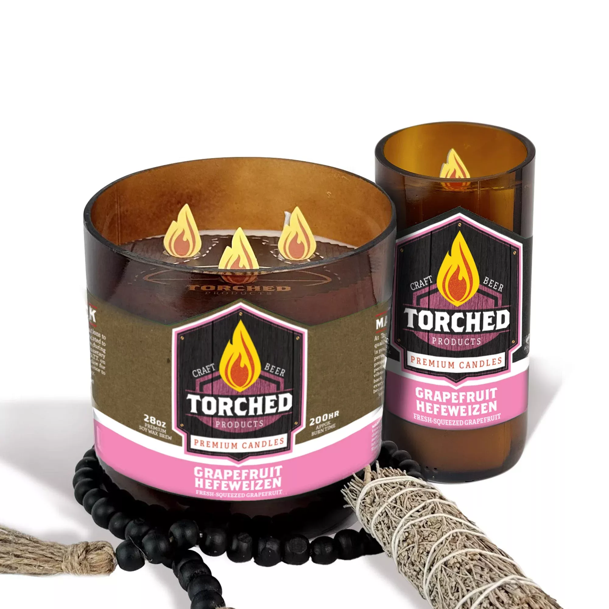 Grapefruit Hefeweizen Beer Candle