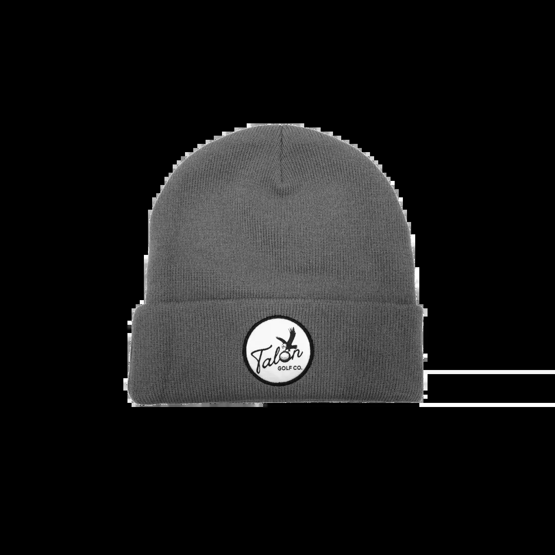 Grey Beanie w/ Script Logo