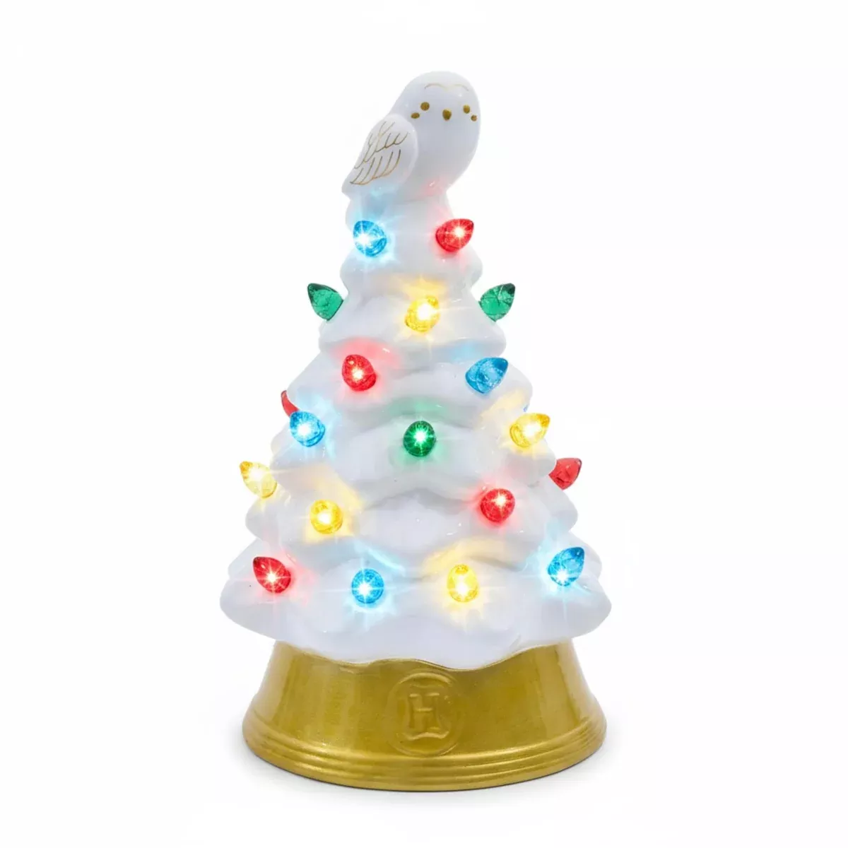 Harry Potter - Hedwig Light-Up Ceramic Christmas Tree | 6 Inches Tall