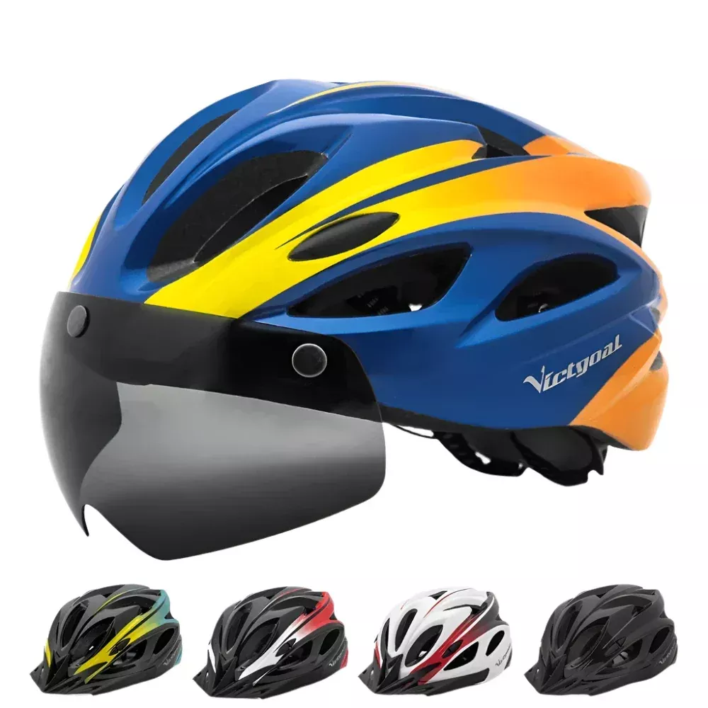 Helmet with Magnetic Goggles and Sun Visor