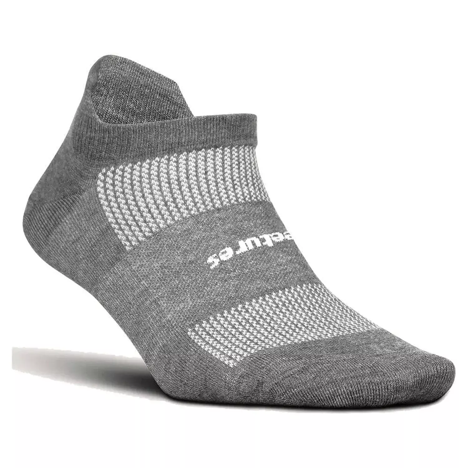 High Performance Max Cushion No Show Tab Socks Grey