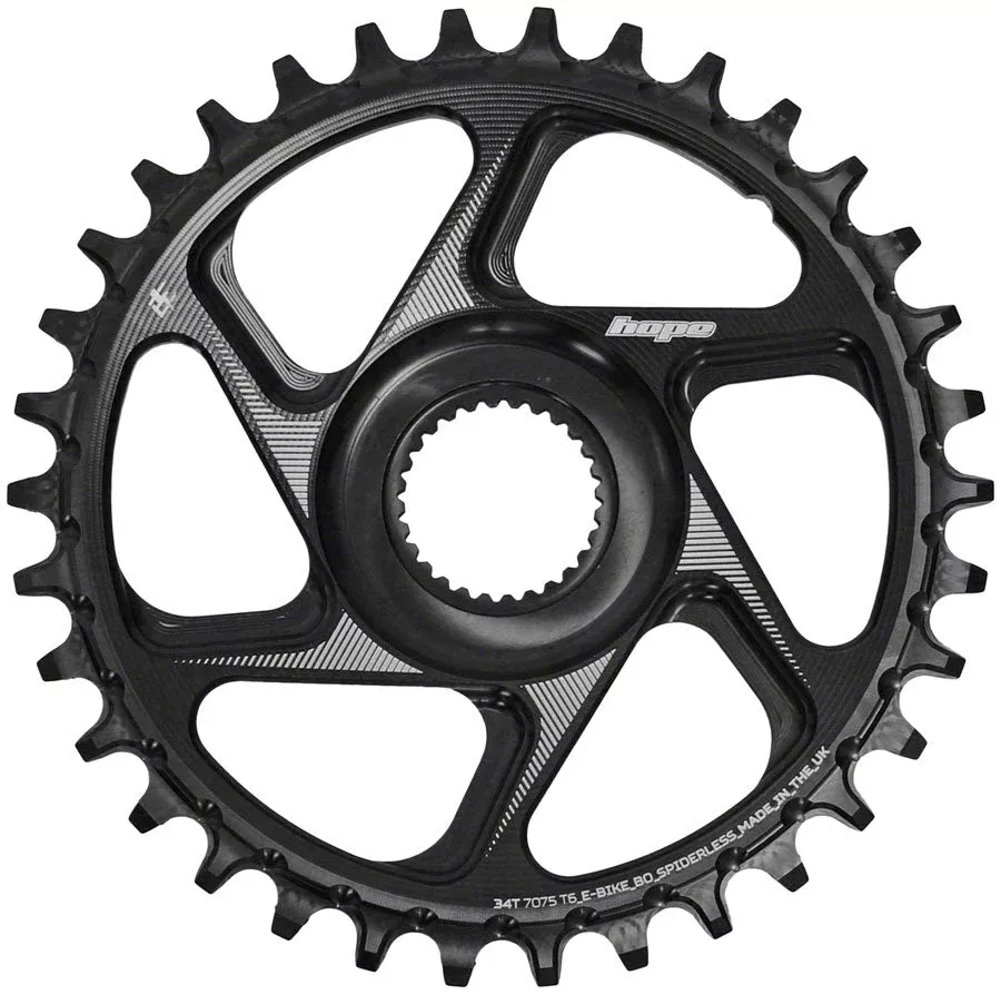Hope Spiderless Chainring -34T R22EbikeBoschBlack