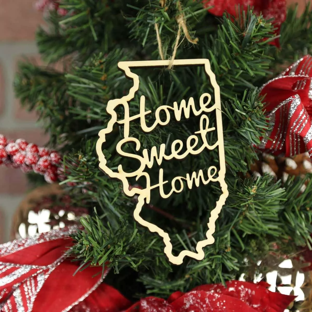 Illinois Home Sweet Home Ornaments