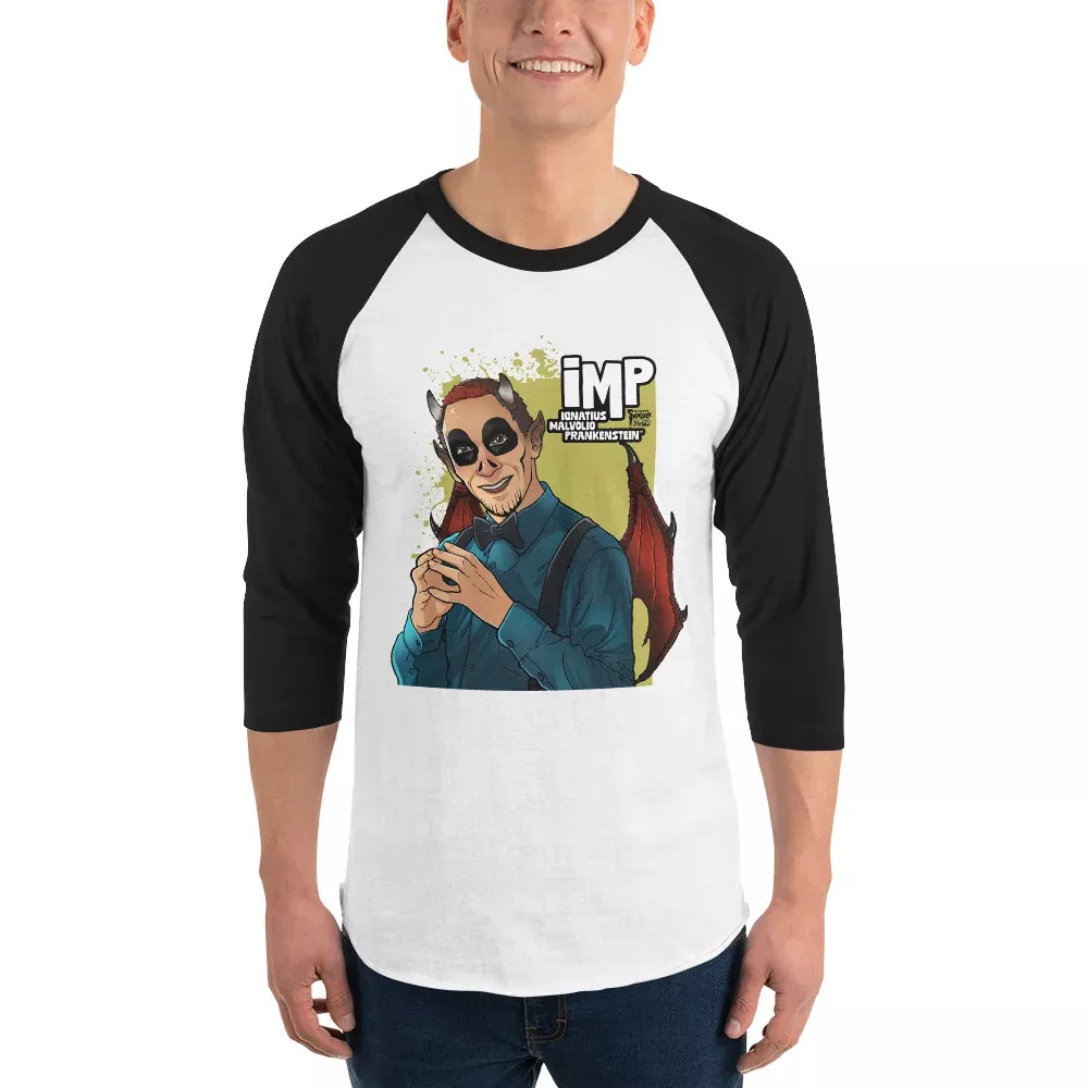 IMP (Ignatius Malvolio Prankenstein) 3/4 Sleeve Raglan Shirt