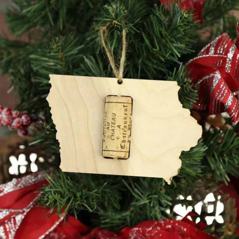 Iowa Wine Cork Holder Ornaments