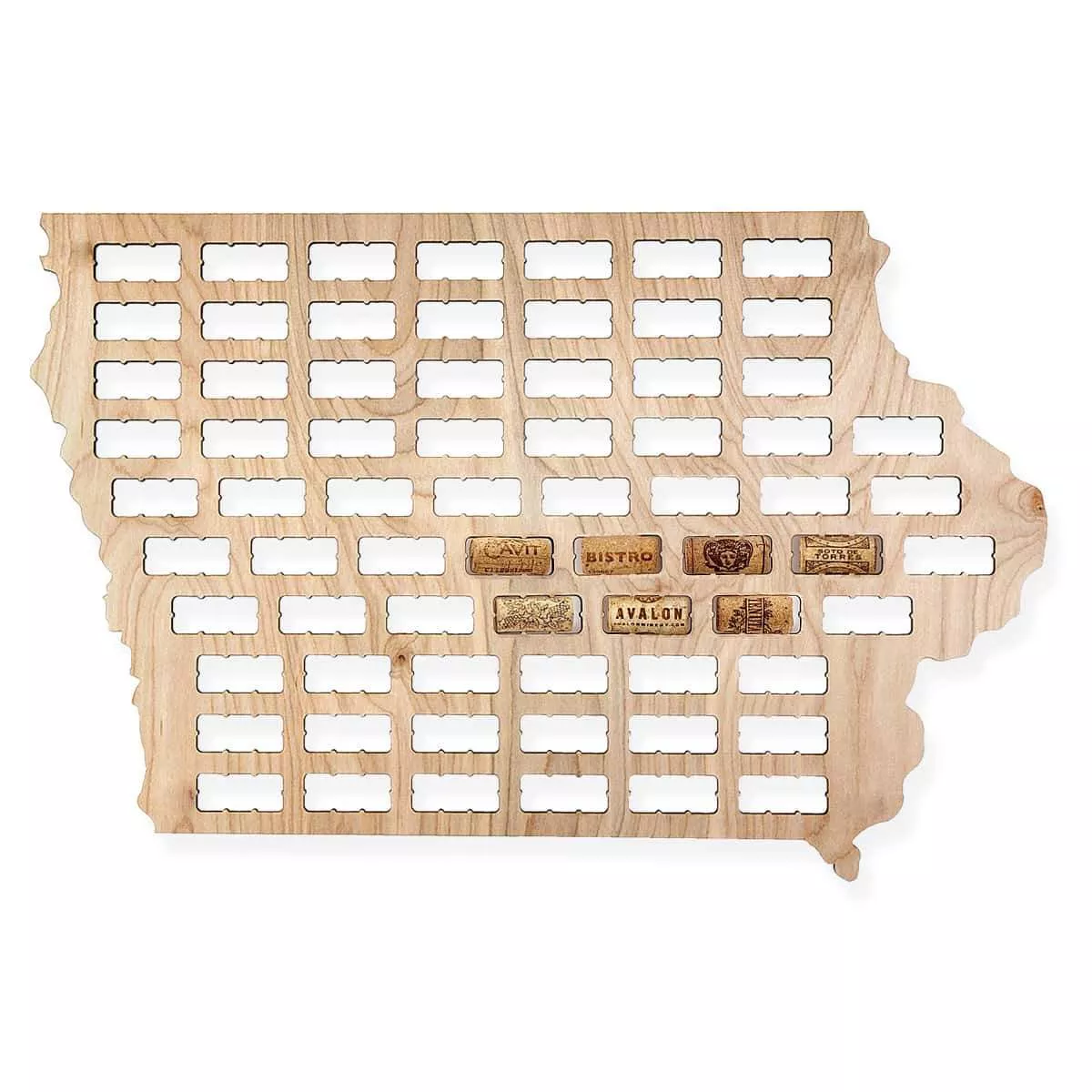 Iowa Wine Cork Map