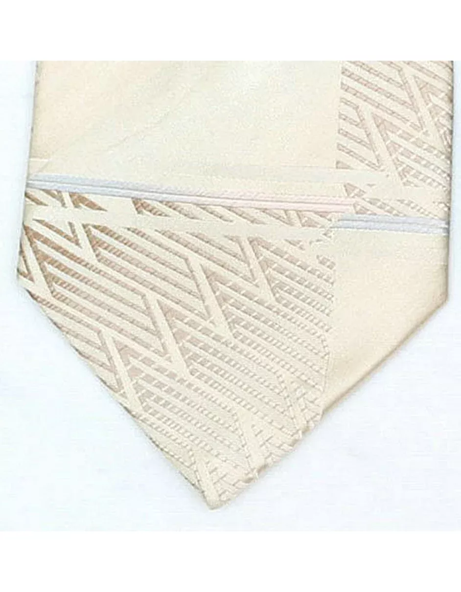 Ivory Zig Zag Neck Tie