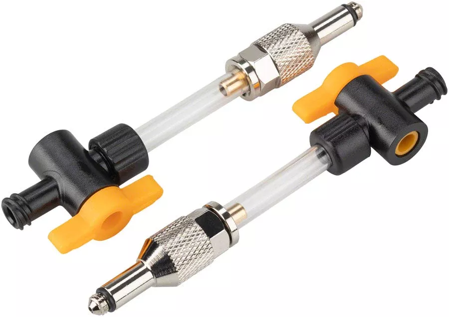 Jagwire Elite DOT Bleed Kit Universal Adapters with 1/4-Turn Valves Pair