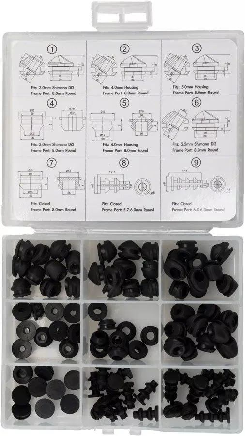 Jagwire Frame Plug Combo Box for Housing Di2 and Closed-Type