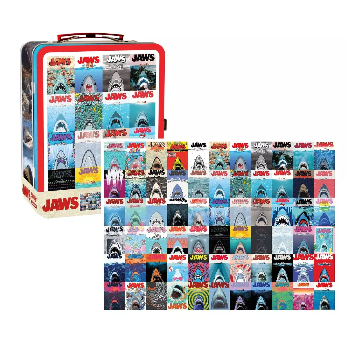 JAWS 500 Piece Jigsaw Puzzle and Tin Fun Box Set