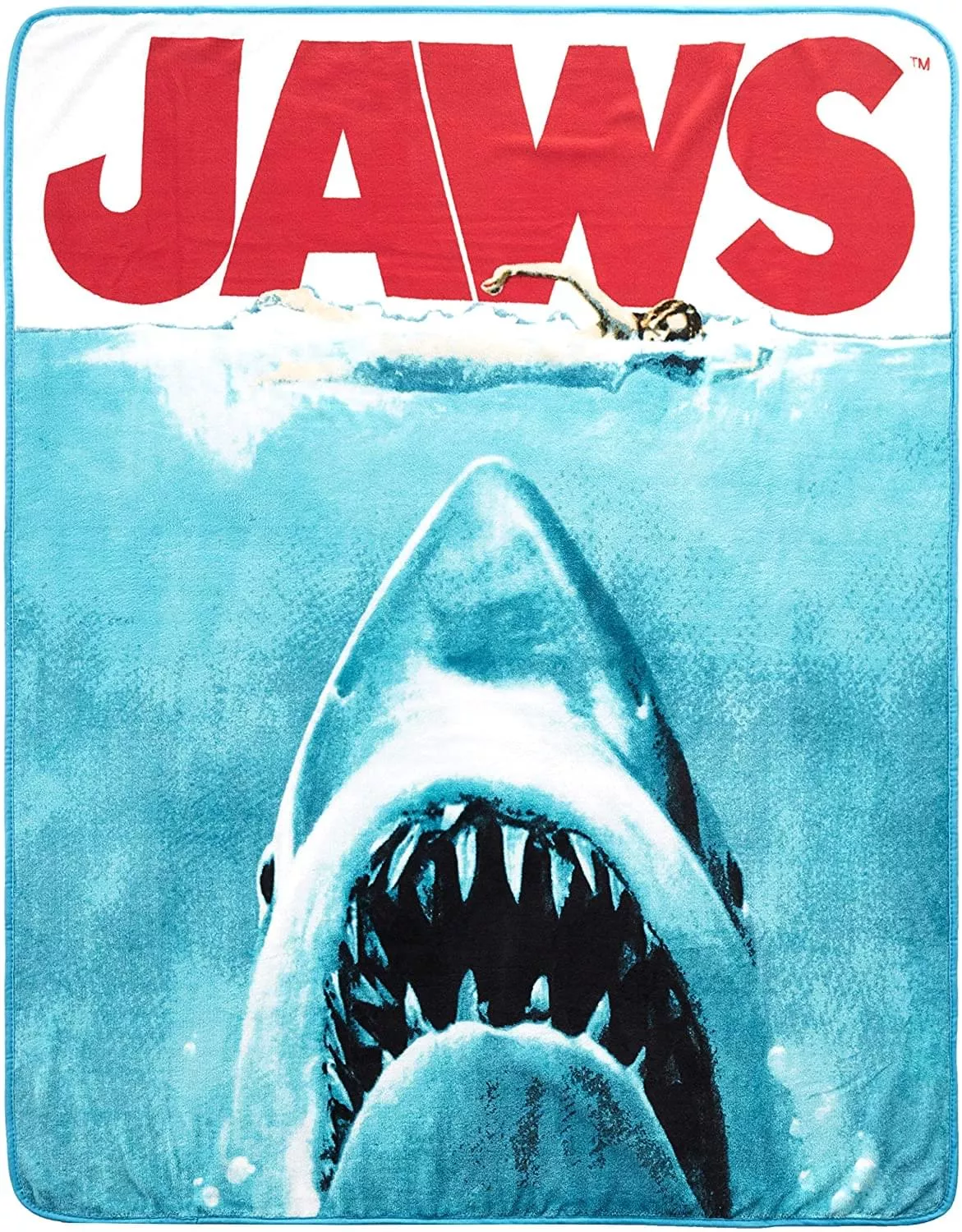 JAWS Movie Poster 50x60 Inch Micro-Plush Throw Blanket