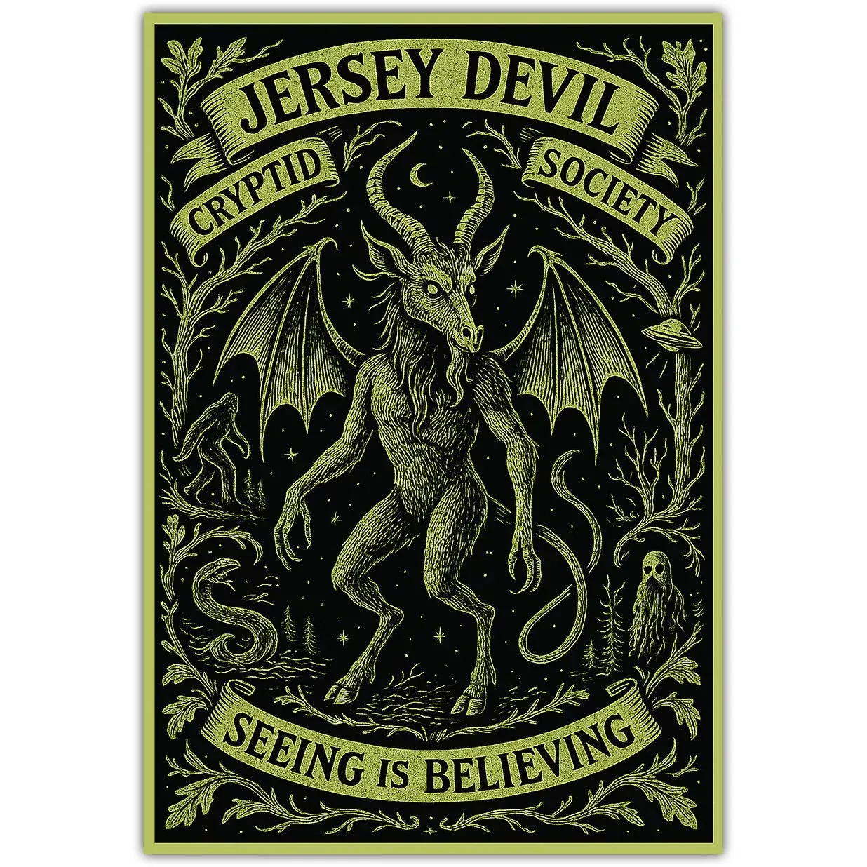 Jersey Devil Cryptid Society Flexible Magnet
