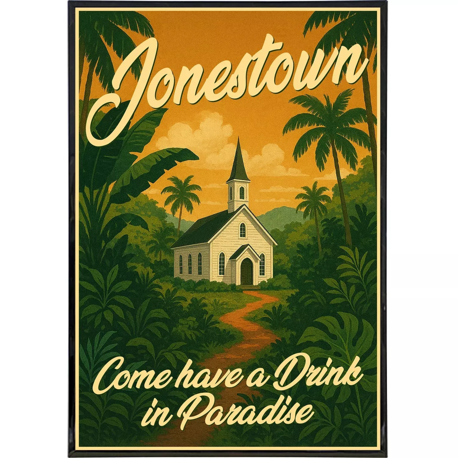 Jonestown Travel Poster Print
