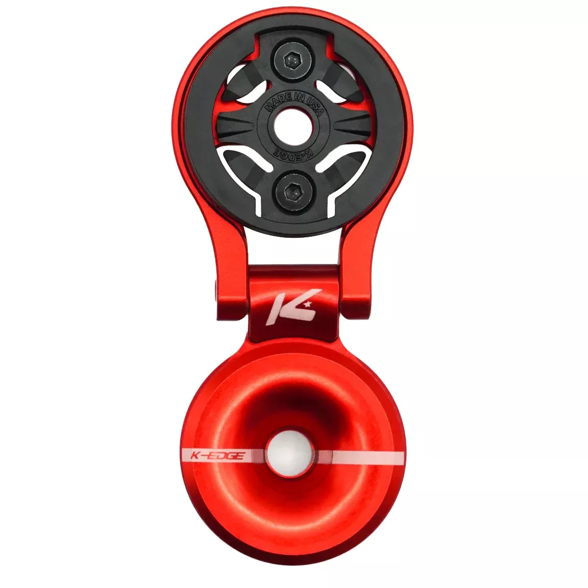 K-Edge Garmin Race Stem Mount w/ Top Cap Adjustable Red
