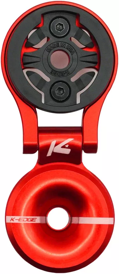 K-Edge Garmin Race Stem Mount with Cap - Red