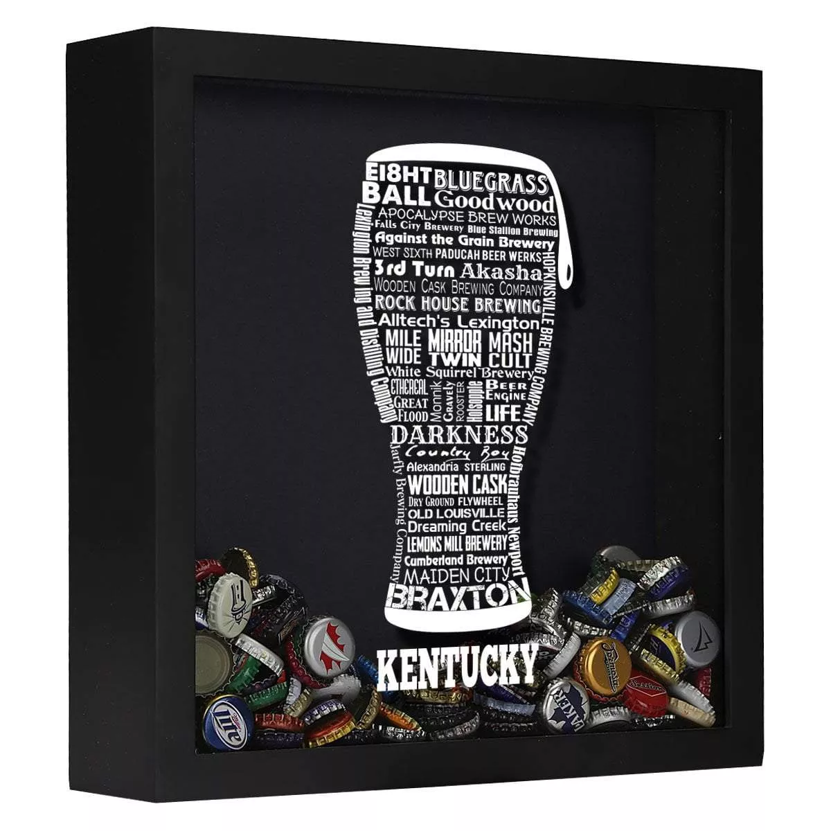 Kentucky Beer Typography Shadow Box