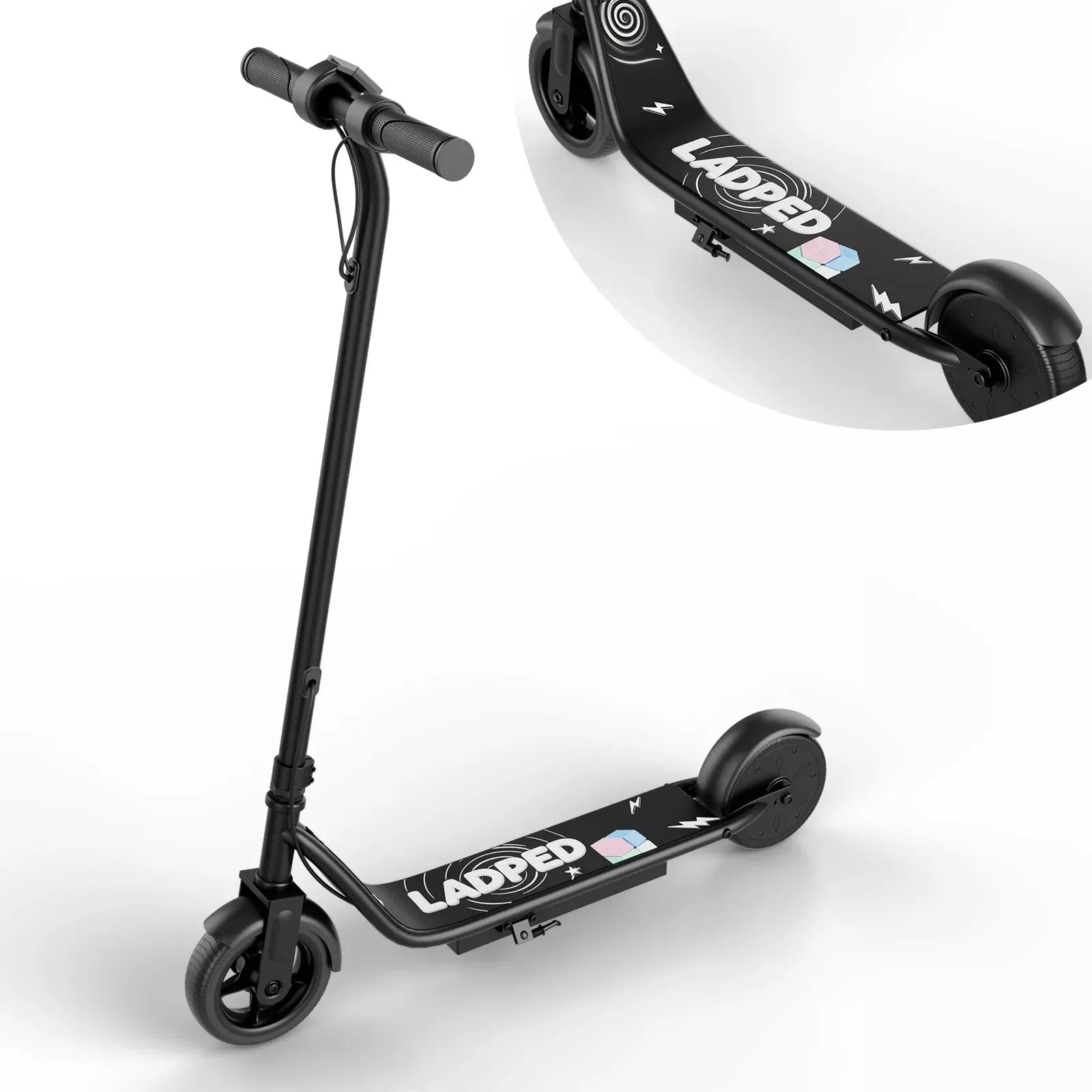 Kids Electric Scooter with Solid Tires & 10-Mile Range