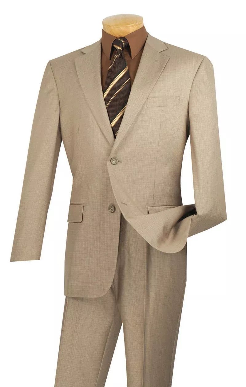 (Limited Sizes) Regular Fit 2 Piece Beige Suit