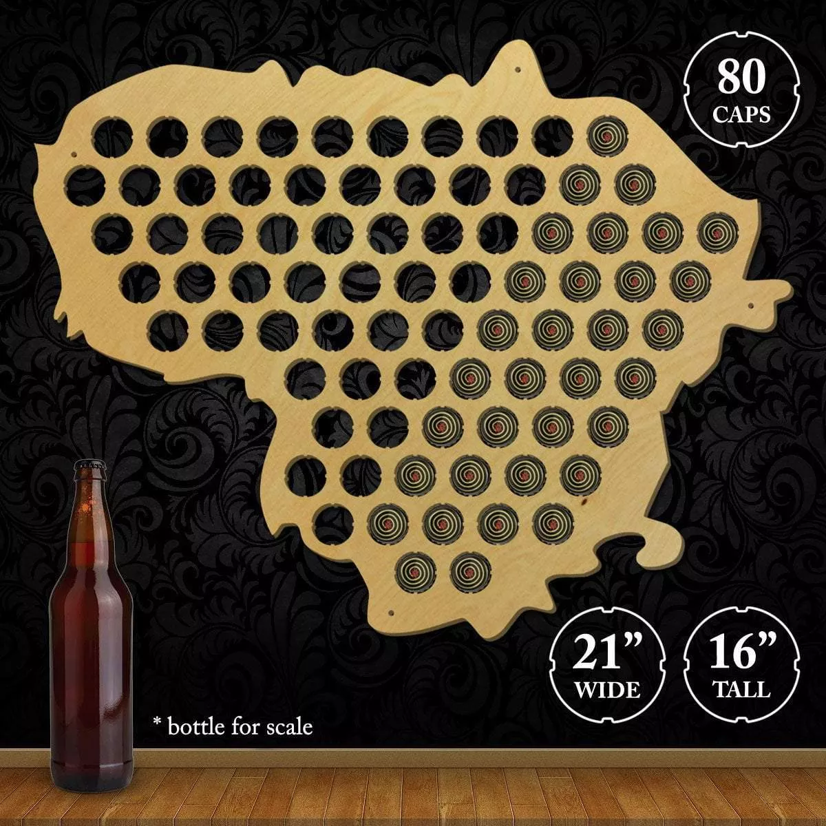 Lithuania Beer Cap Map