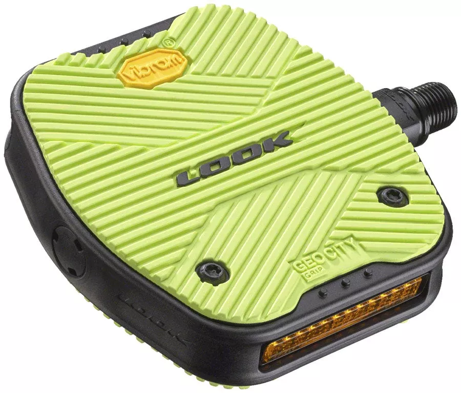 LOOK Geo City Grip Pedals - Platform 9/16" Lime