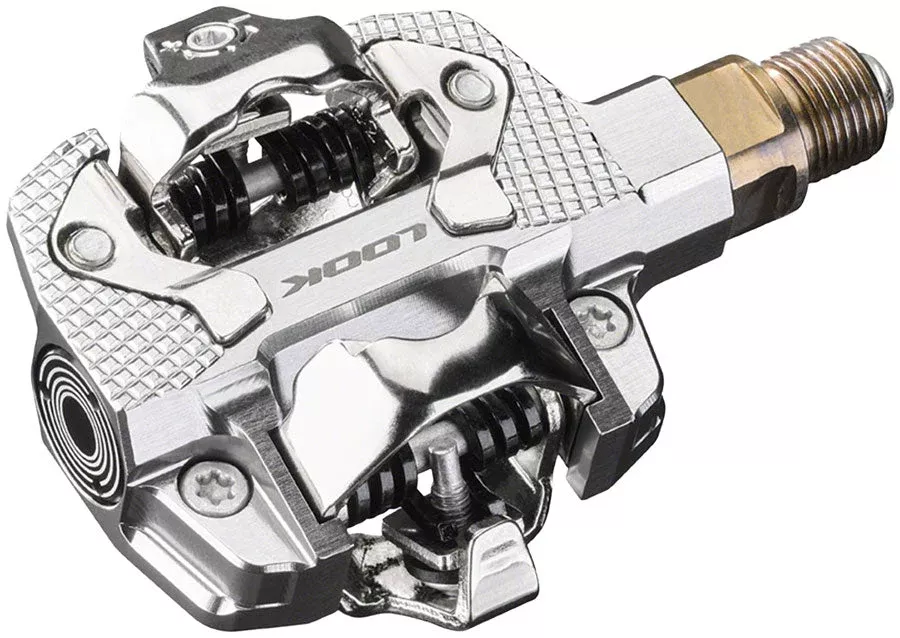 LOOK X-TRACK Single Power Pedals - Dual Sided Clipless Chromoly9/16" Silver