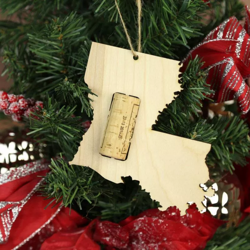 Louisiana Wine Cork Holder Ornaments