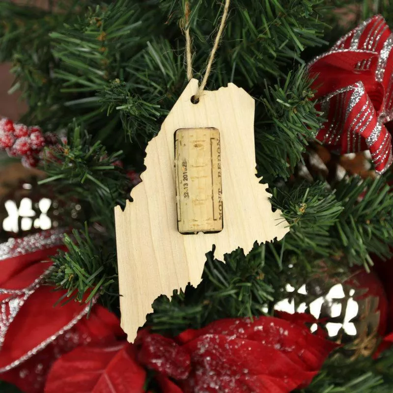 Maine Wine Cork Holder Ornaments