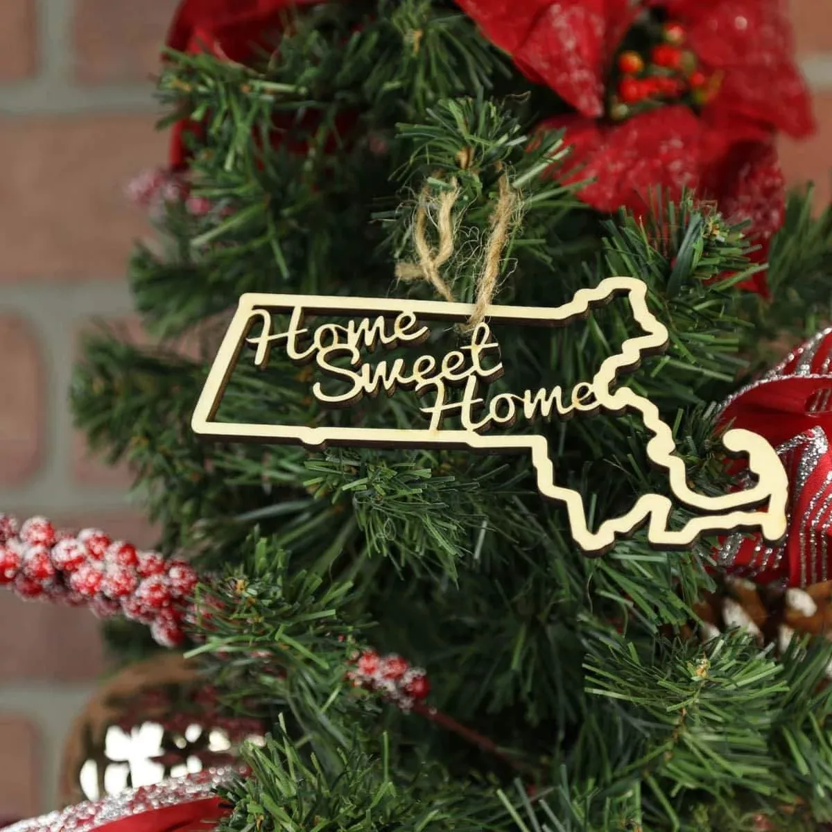 Massachusetts Home Sweet Home Ornaments