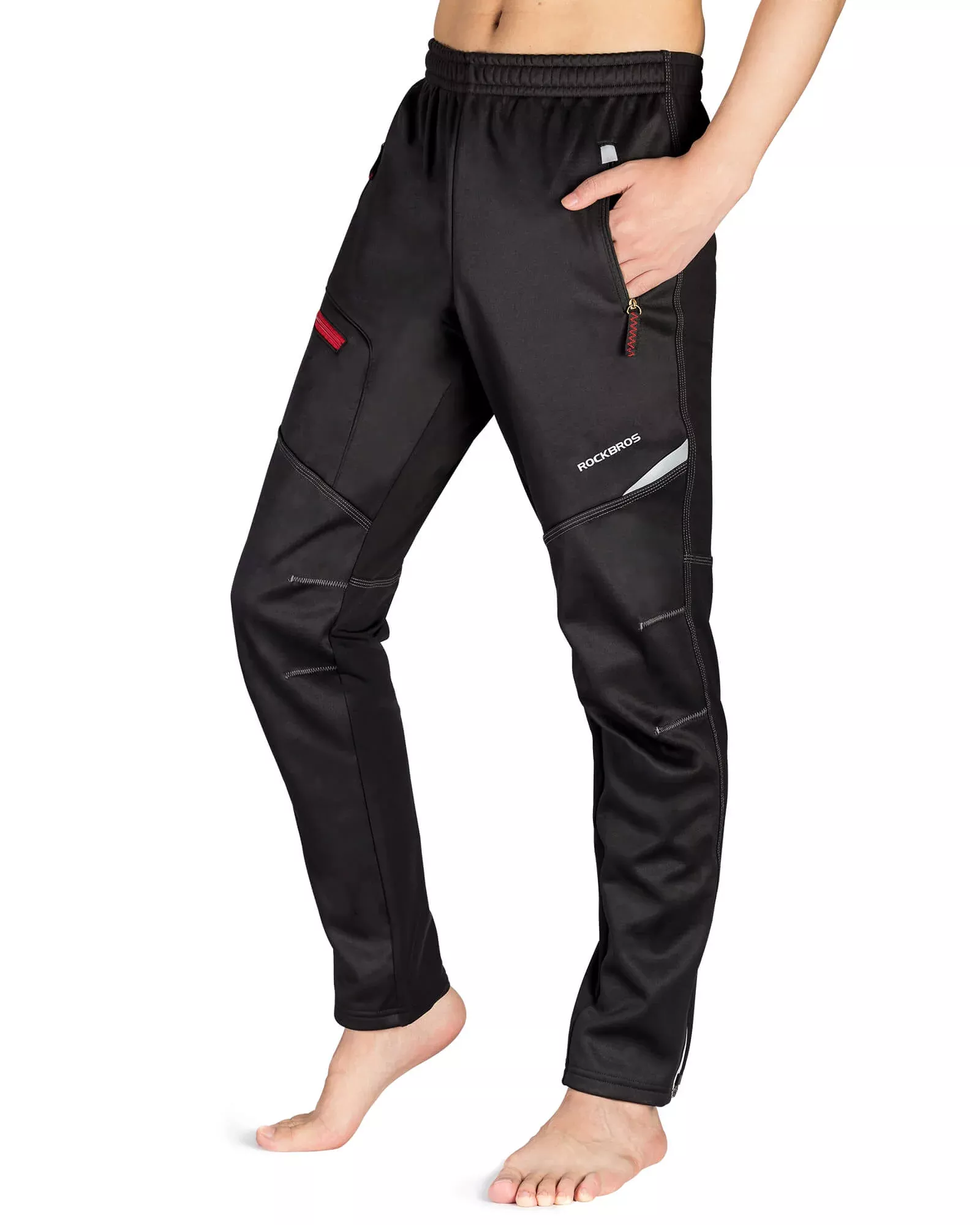 Men's Thermal Fleece Windproof Cycling Pants