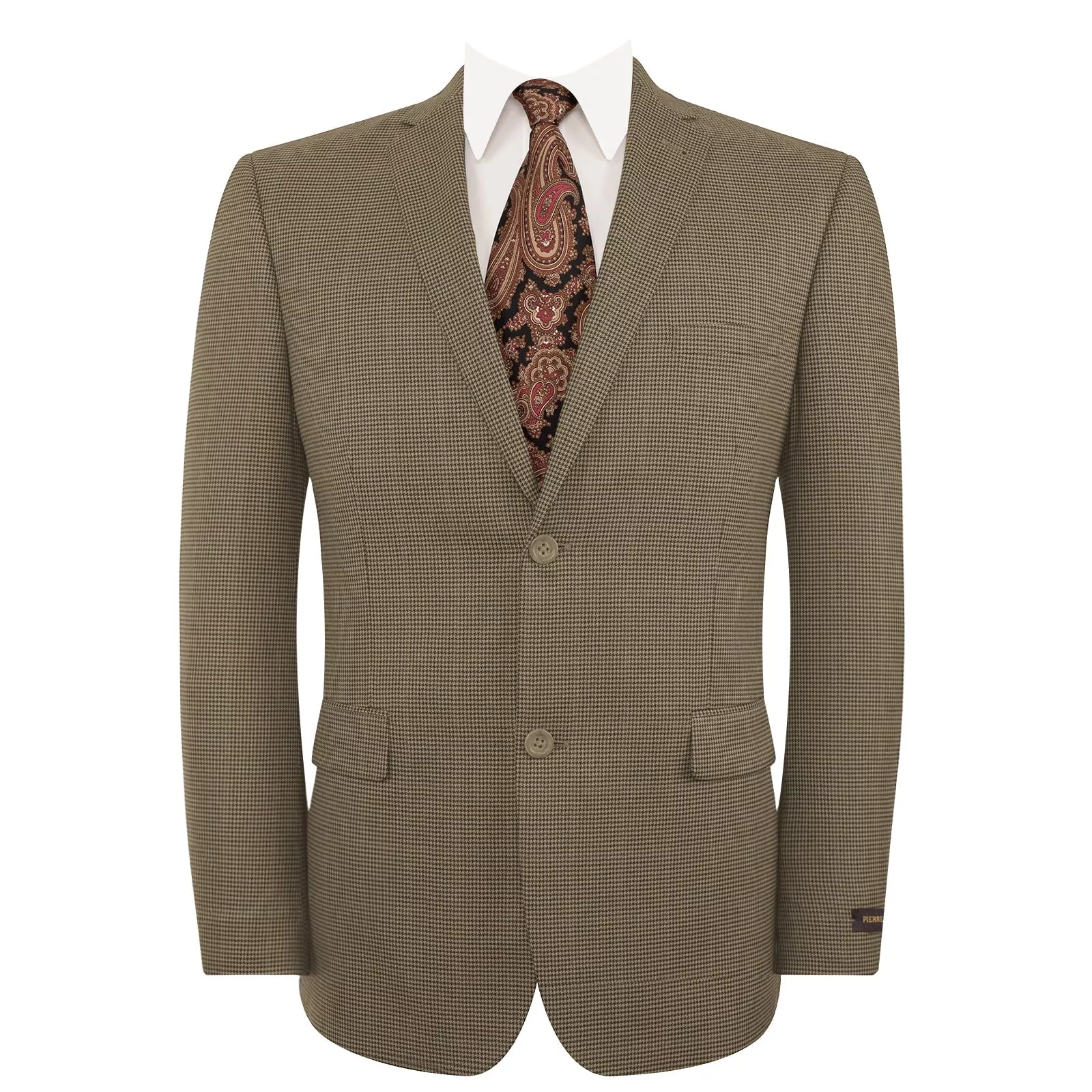 Mens 2 Button Slim Fit Light Brown Blazer